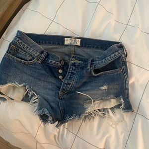 Free people denim shorts